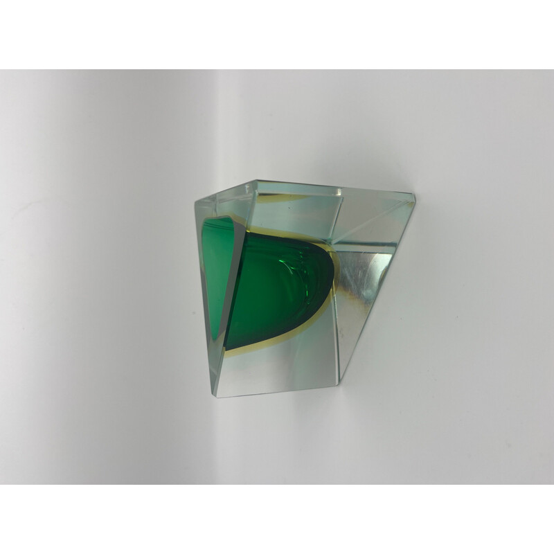 Cuenco vintage de cristal de Murano de Flavio Poli, Italy 1960