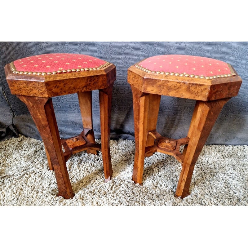 Pair of vintage art deco stools
