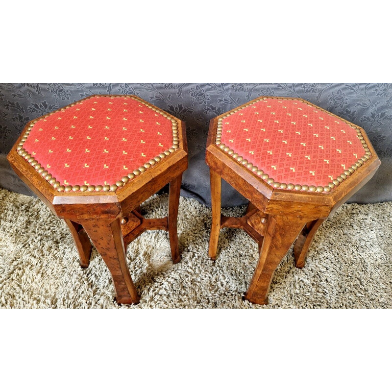 Pair of vintage art deco stools