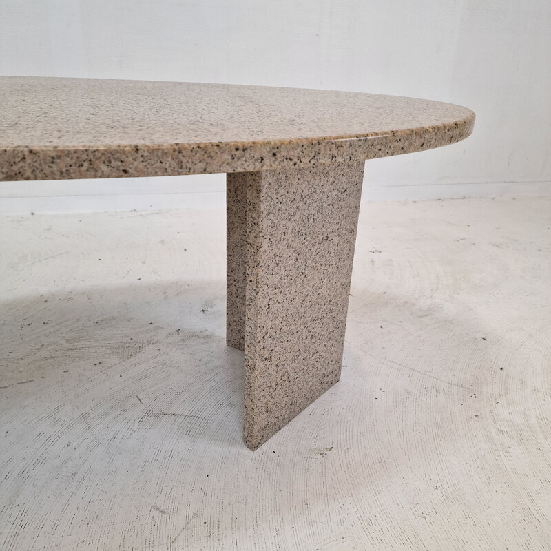 Vintage granite coffee table, Italy 1980