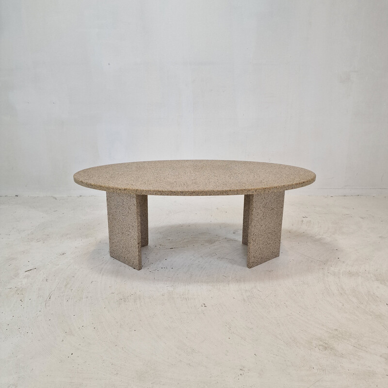 Vintage granite coffee table, Italy 1980