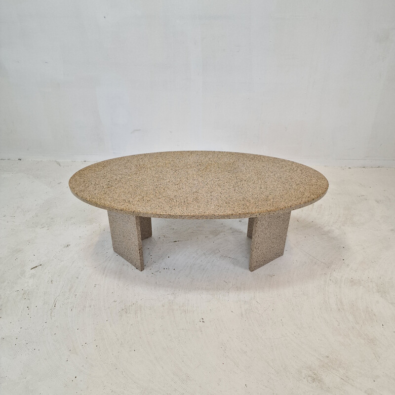 Vintage granite coffee table, Italy 1980