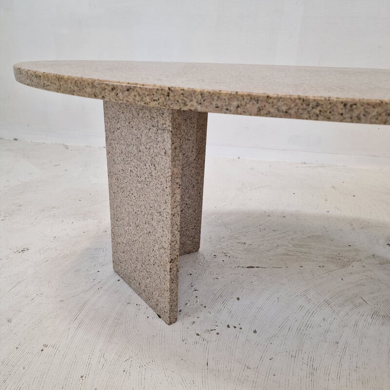 Vintage granite coffee table, Italy 1980