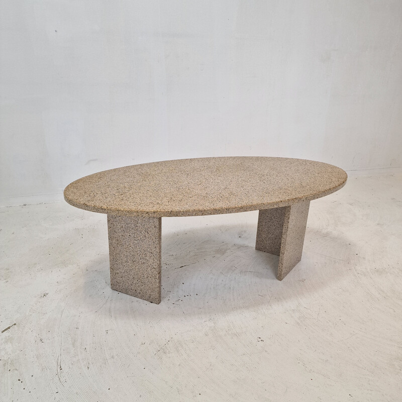 Vintage granite coffee table, Italy 1980