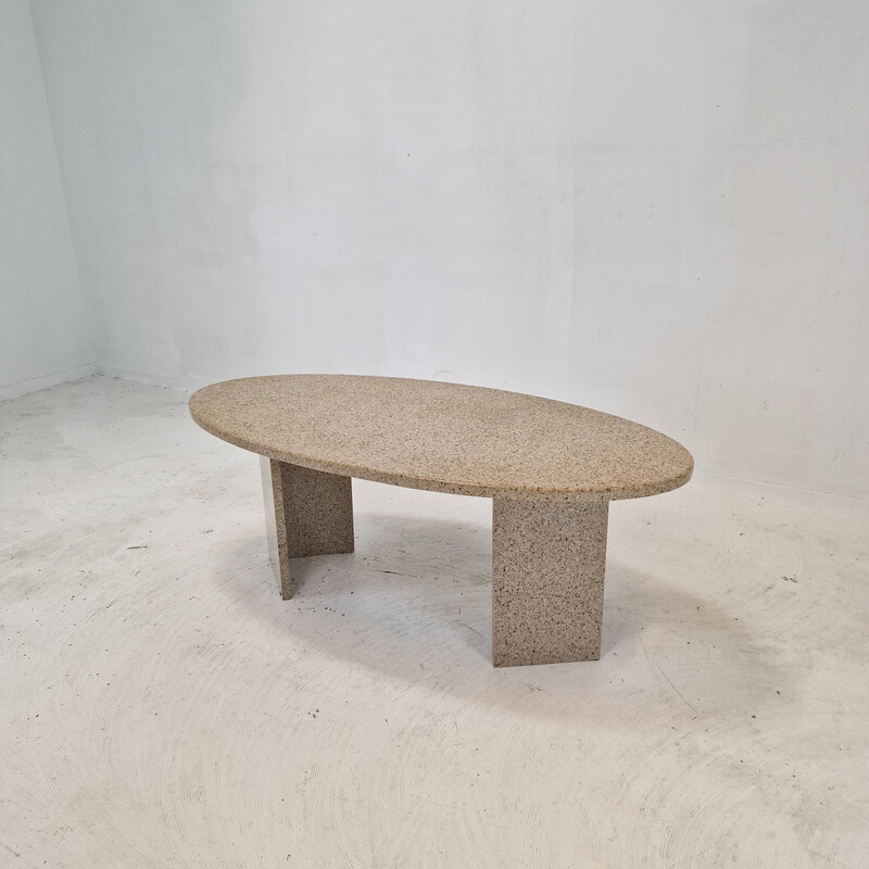 Vintage granite coffee table, Italy 1980