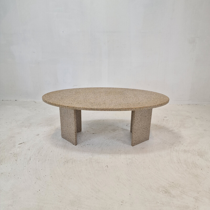 Vintage granite coffee table, Italy 1980