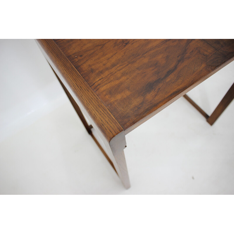 Vintage nesting tables in walnut, Czechoslovakia 1930