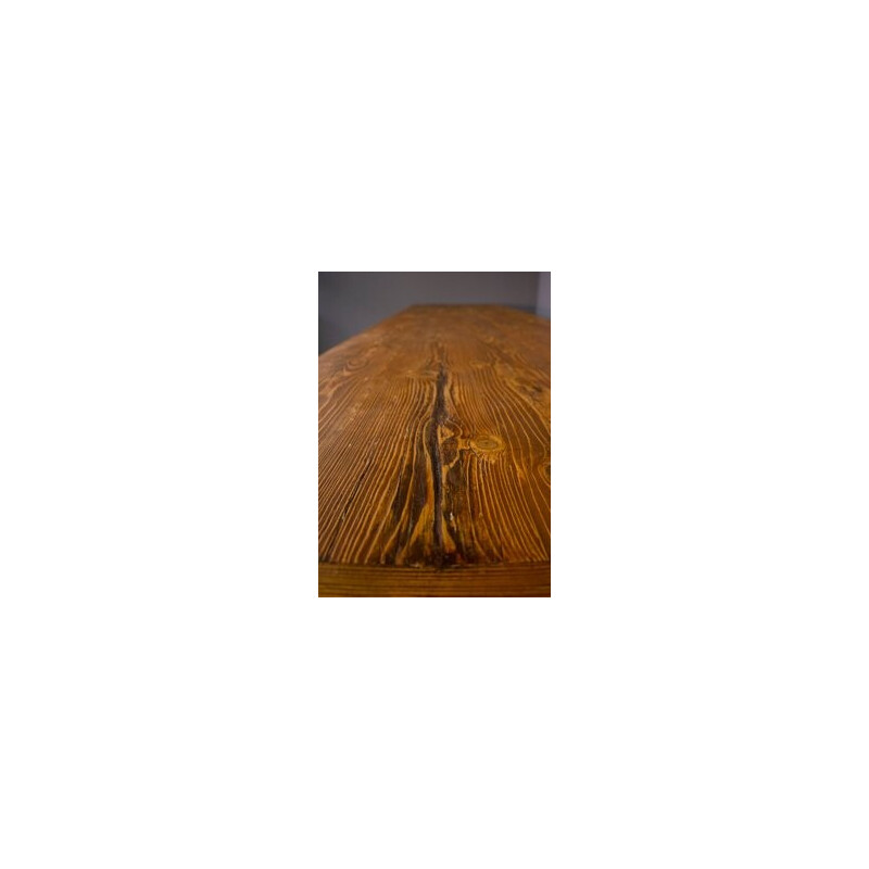 Vintage-Tisch aus gebürstetem Fichtenholz von Maxvintage Sas