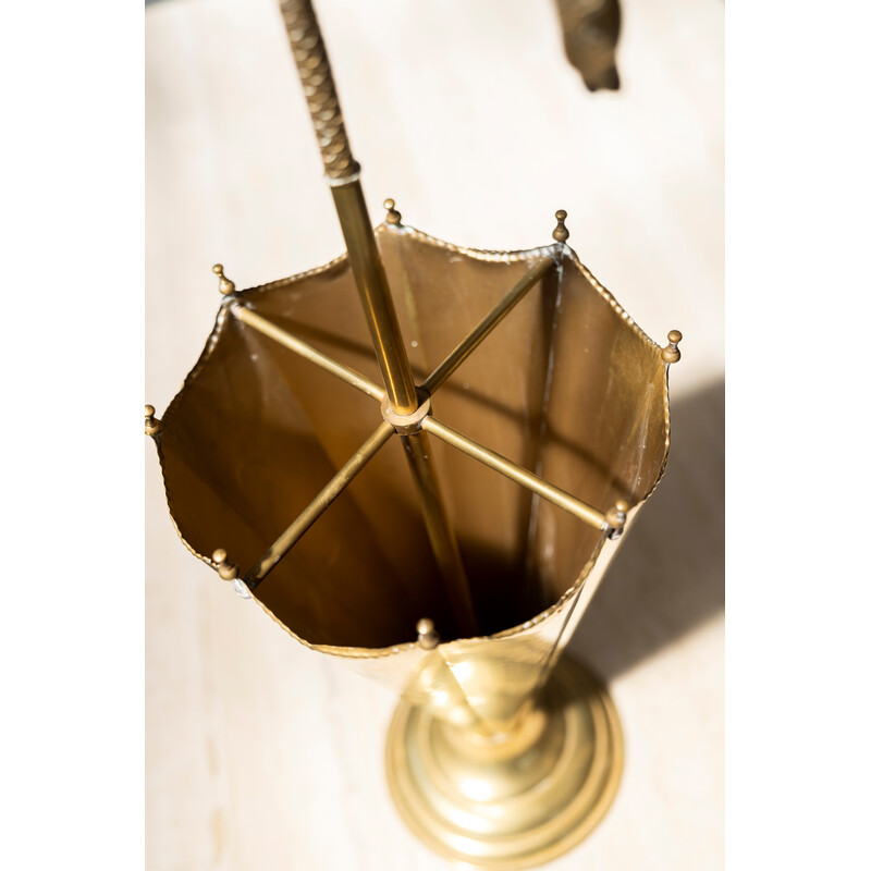 Mid-century umbrella stand in hammered copper, 1950s