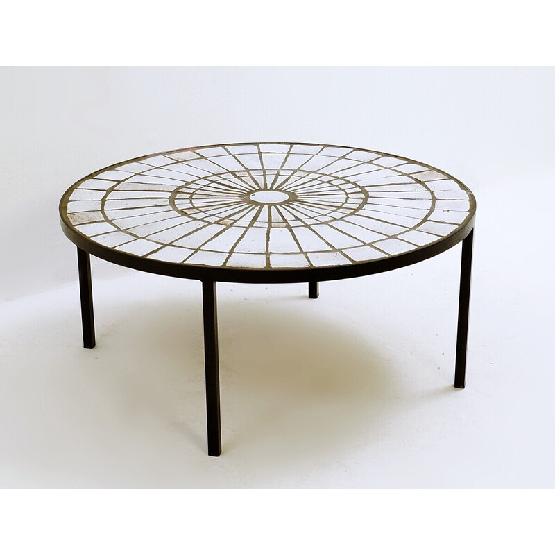 Mid-century mosaic coffee table by Rogier Vandeweghe for Amphora, Belgium 1950s