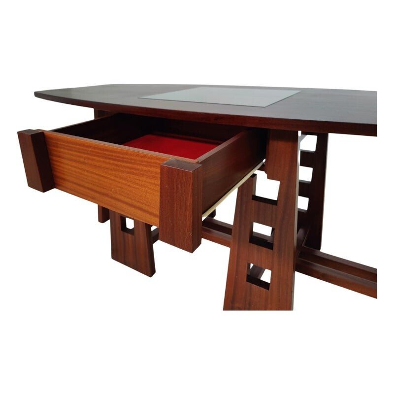 Mid-century dining table with drawer, Italy 1960s