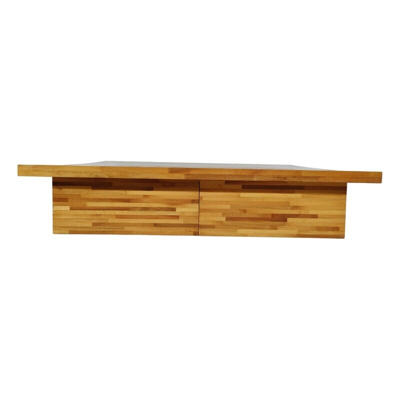 Mesa de centro de madera italiana de mediados de siglo