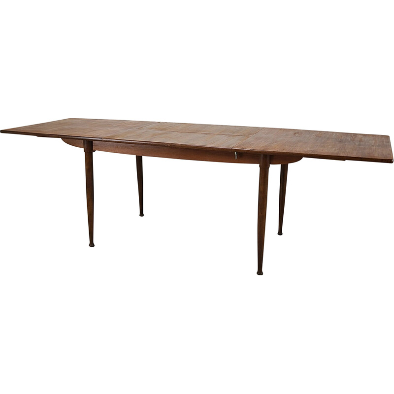 Scandinavische vintage teakhouten eettafel, 1960