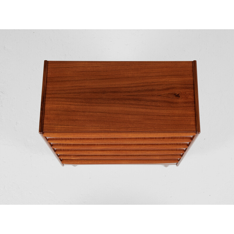 Cassettone vintage a 6 cassetti in teak, Danimarca 1960