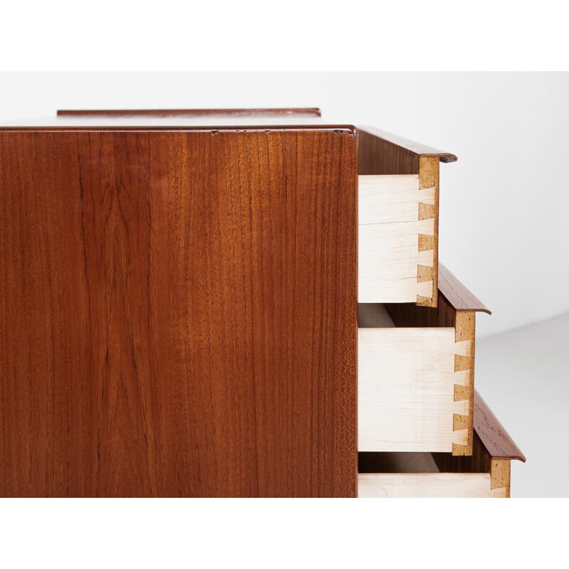 Vintage teak 6-drawer chest, Denmark 1960