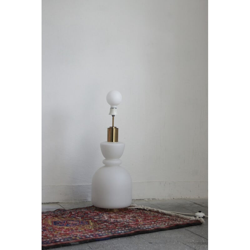 Lampe vintage en verre et laiton par Doria Leuchten