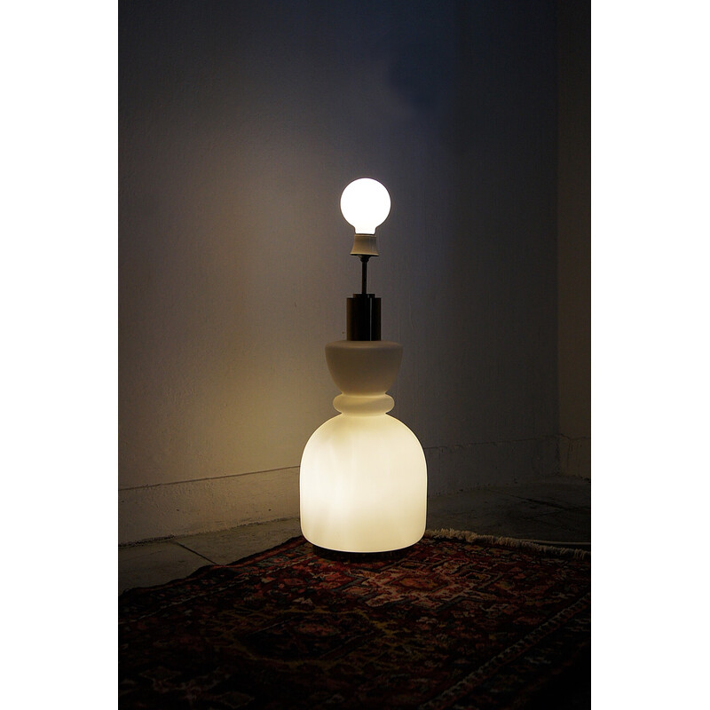 Lampada vintage in vetro e ottone di Doria Leuchten