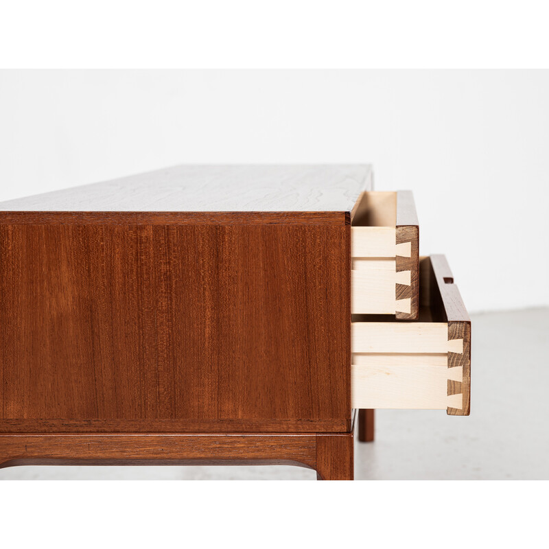 Cassettiera vintage in teak modello 394 di Kai Kristiansen per Aksel Kjersgaard, Danimarca