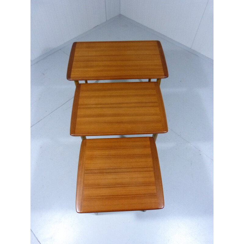 Set of 3 Teak Nesting Tables by Torpe Mobelfabrikk - 1960s