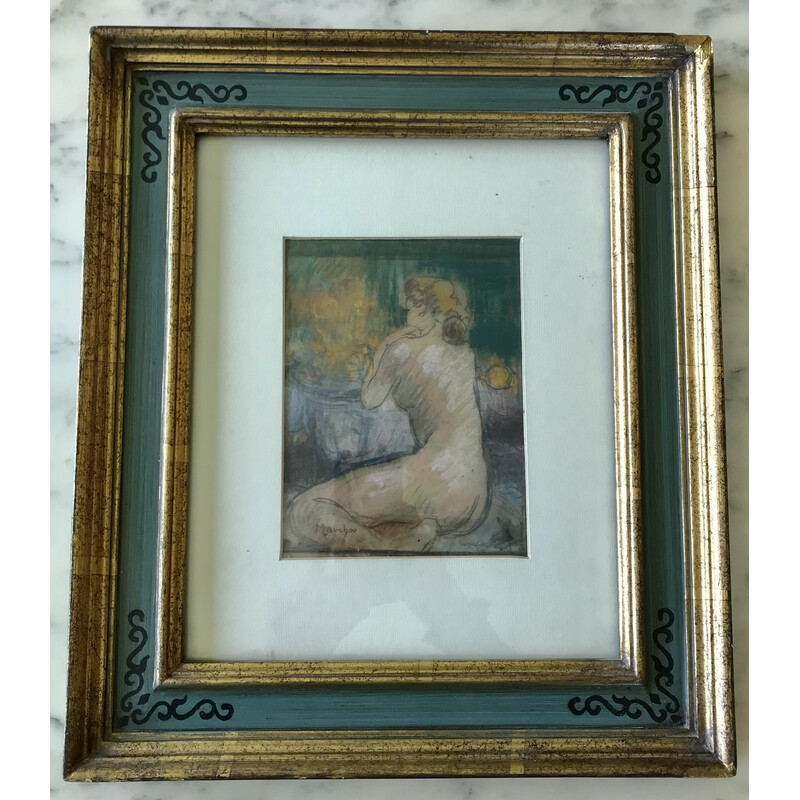 Quadro d'epoca "Jeune fille blonde" di Georges Marchou