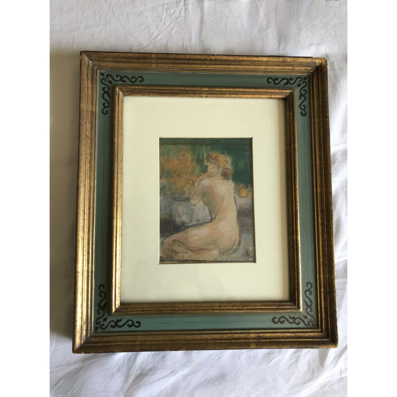 Vintage painting "Jeune fille blonde" by Georges Marchou