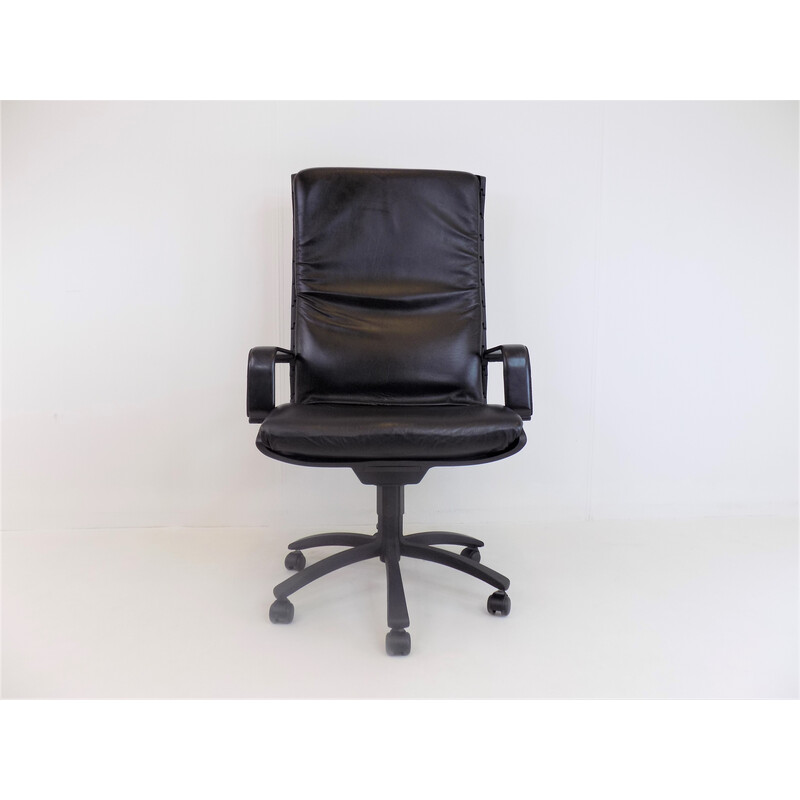 Vintage Antropovarius desk armchair by Fa Porsche for Poltrona Frau, 1980s