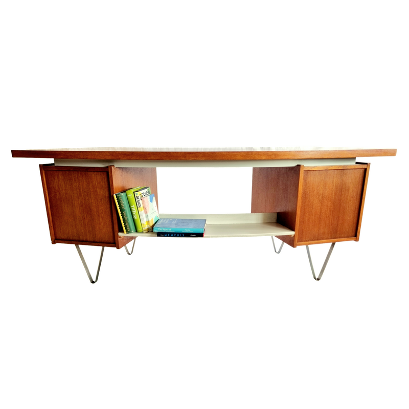 Vintage Boomerang floating desk by Tijsseling Nijkerk, Netherlands 1960s