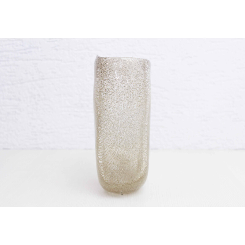 Vintage glass vase by Dôme Deco, 1990