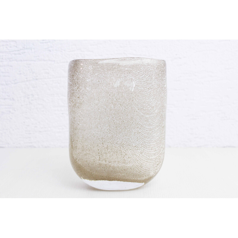 Vintage glass vase by Dôme Deco, 1990