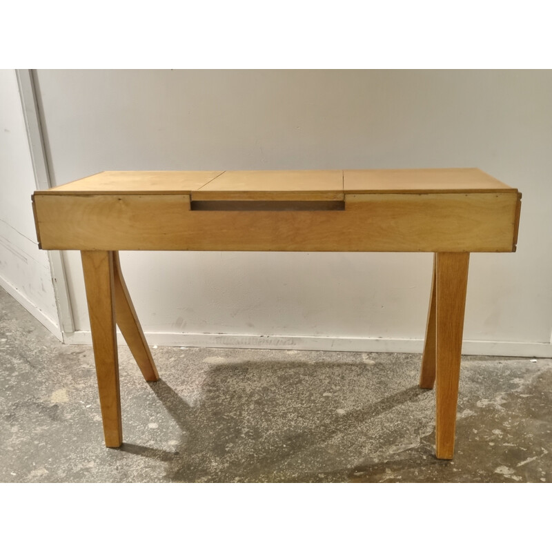 Dutch vintage dressing table in plywood by Cees Braakman for Pastoe, 1951