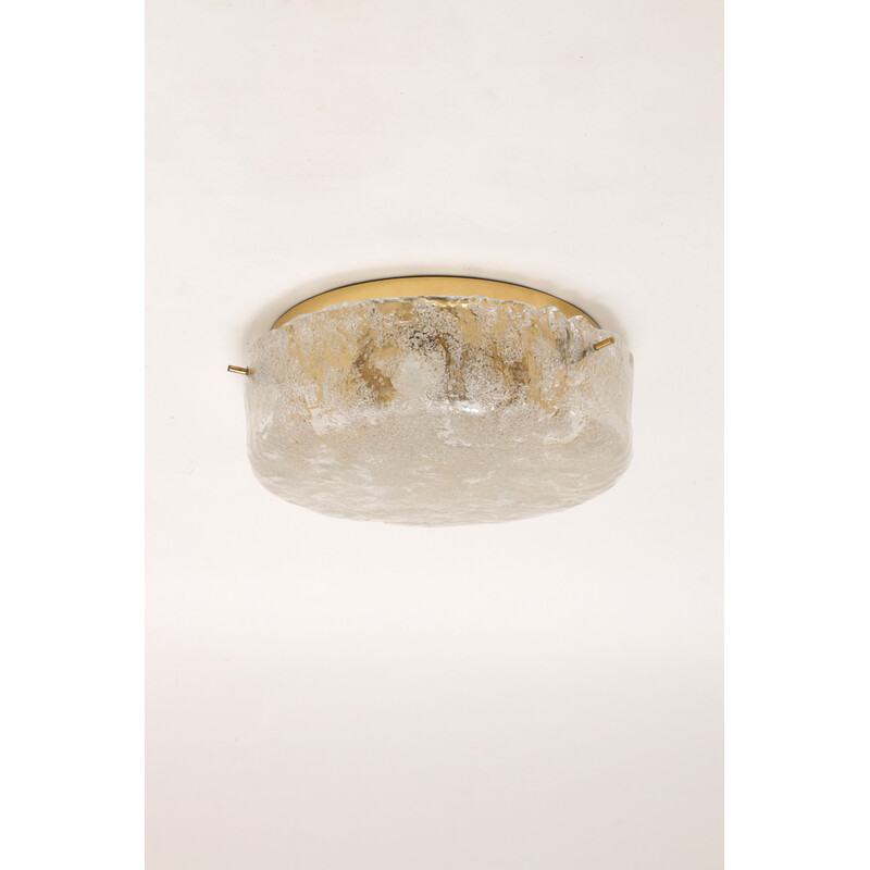 Lámpara de techo vintage de cristal de Kaiser Leuchten, Alemania 1960