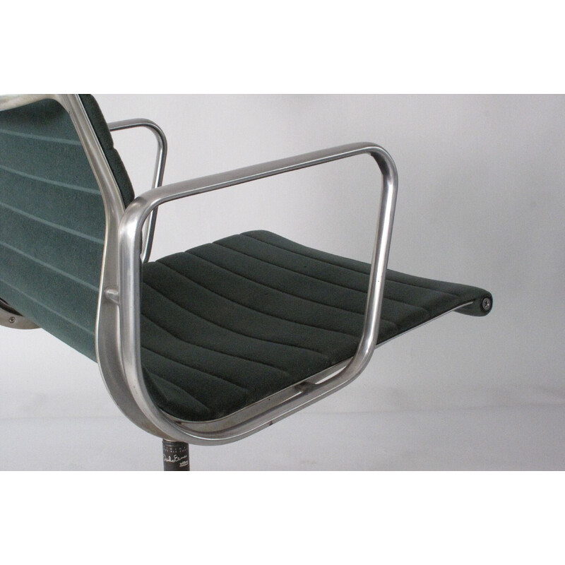 Vintage Ea 108 armchair in aluminum by Charles and Ray Eames for Vitra, 1958
