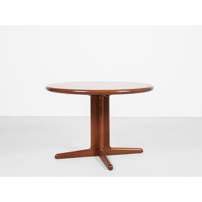 Vintage round teak dining table, Denmark 1960