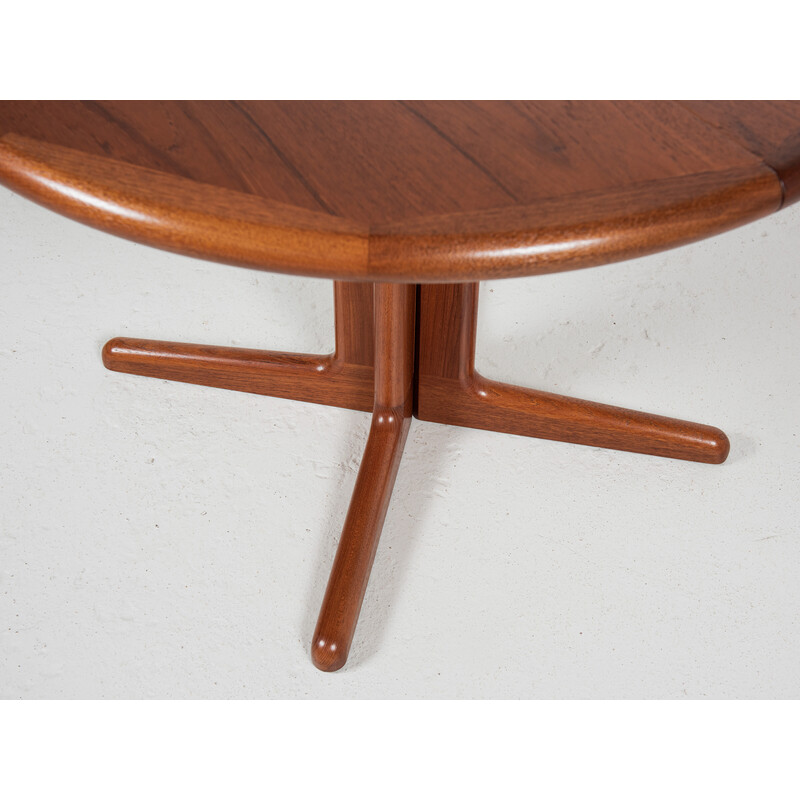 Vintage round teak dining table, Denmark 1960