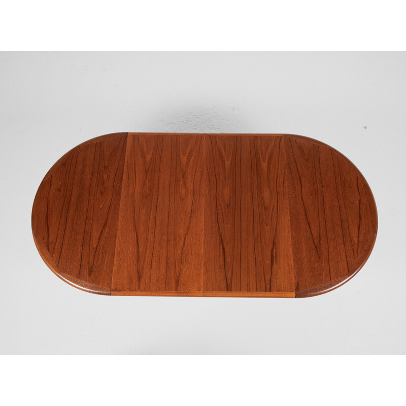 Vintage round teak dining table, Denmark 1960