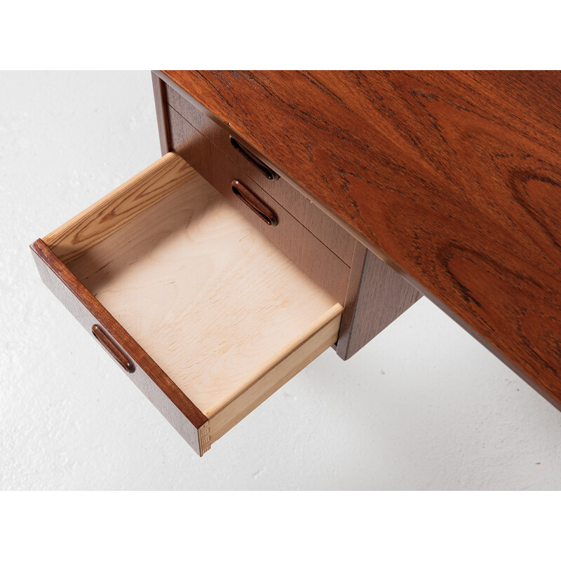 Vintage teak desk with curved top, Denmark 1960