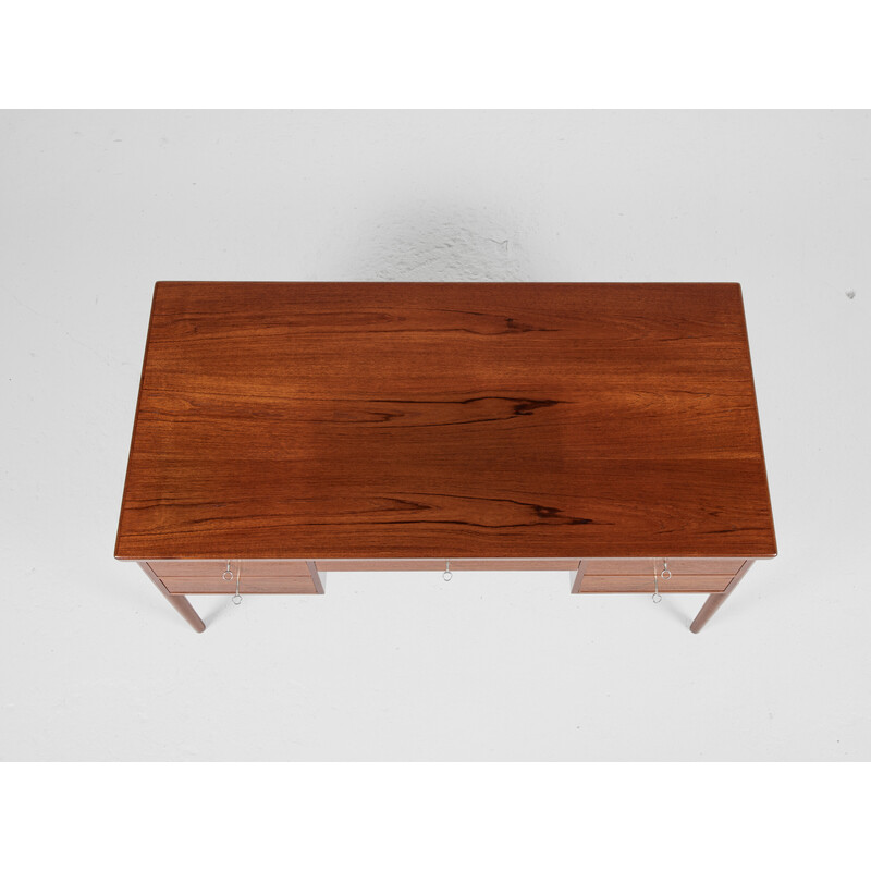 Mid century Danish desk in teak with 5 drawers, 1960s