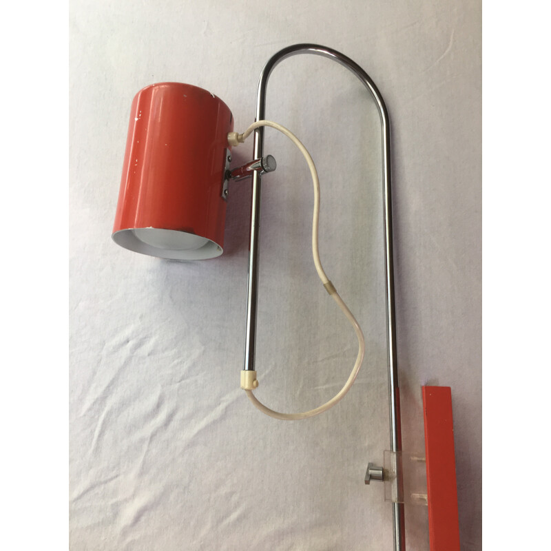 Vintage wall lamp with plexiglass flanges, 1970