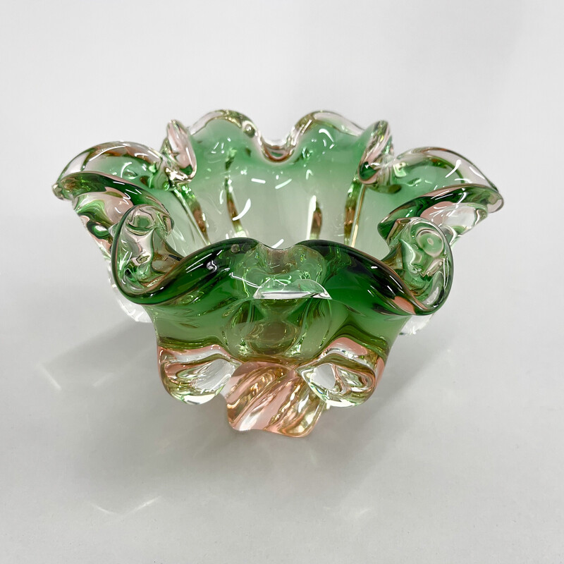 Vintage art glass bowl by Josef Hospodka for Chribska Glassworks, Czechoslovakia