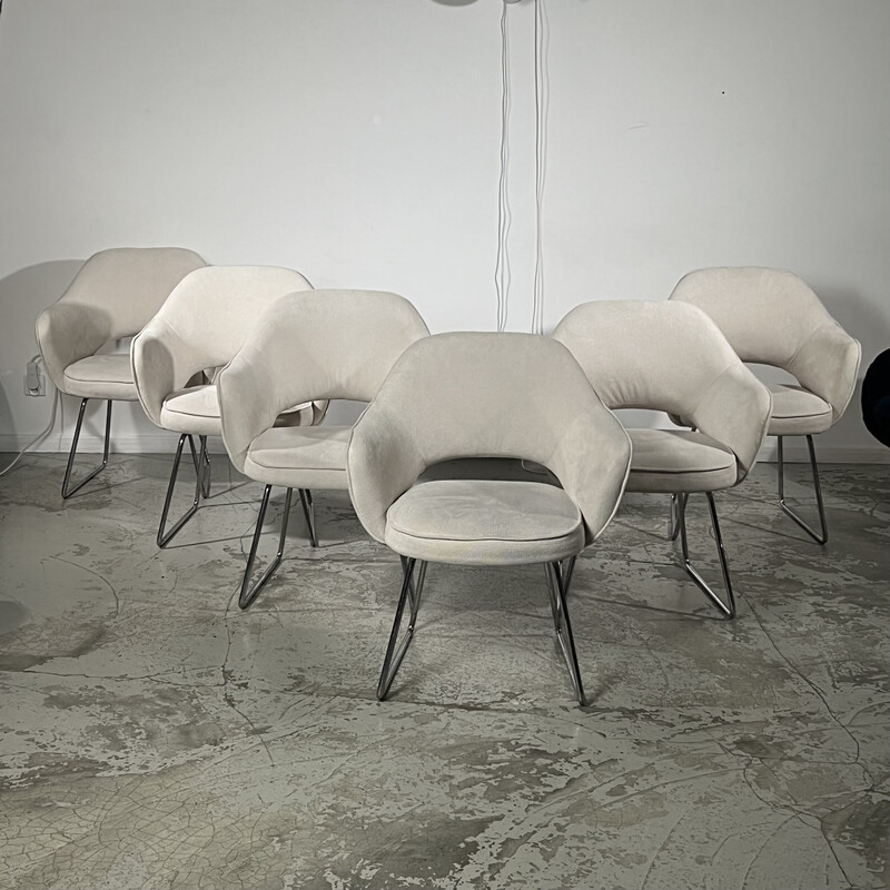 Set of 6 vintage chairs by Eero Saarinen for Unesco, 1957