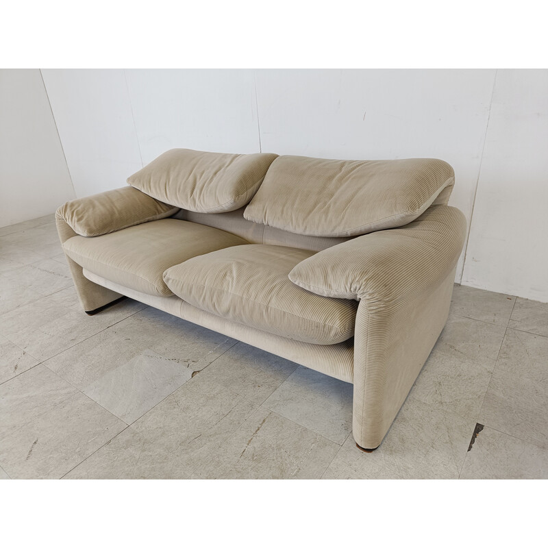 Sofá maralunga vintage de Vico Magistretti para Cassina, Itália 1970