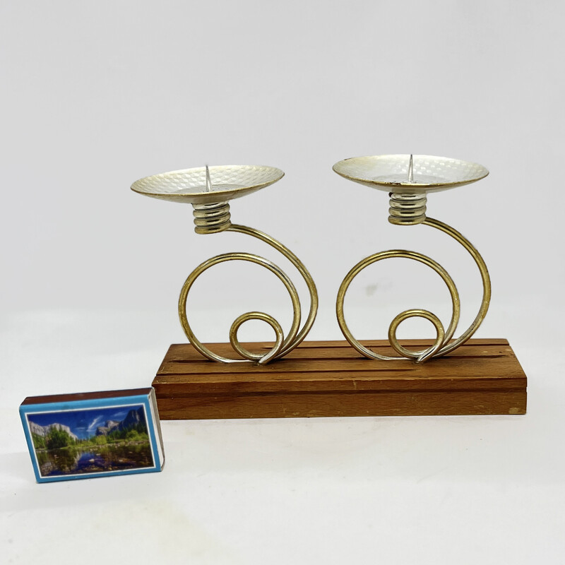 Vintage candlestick for two candles, Belgium 1980