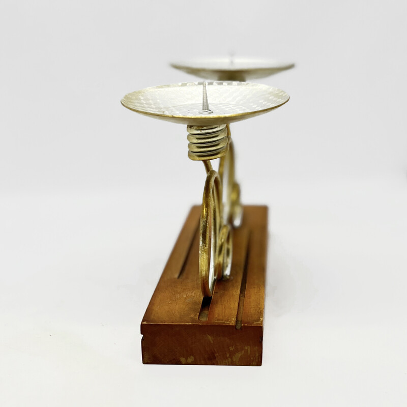 Vintage candlestick for two candles, Belgium 1980