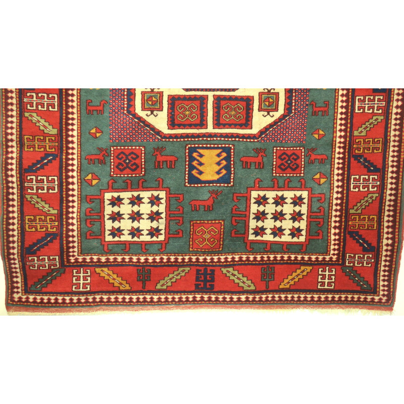 Vintage Kazak Karachopf tapijt met geometrische tekening, 1920-1930