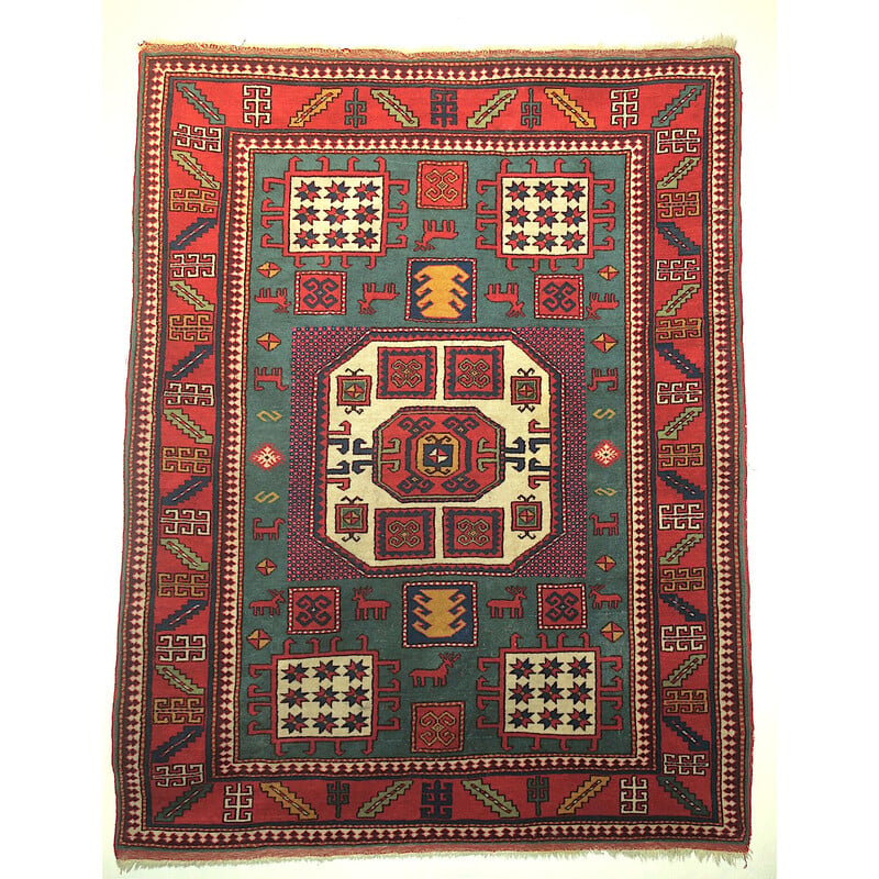 Vintage Kazak Karachopf rug with geometrical, 1920-1930