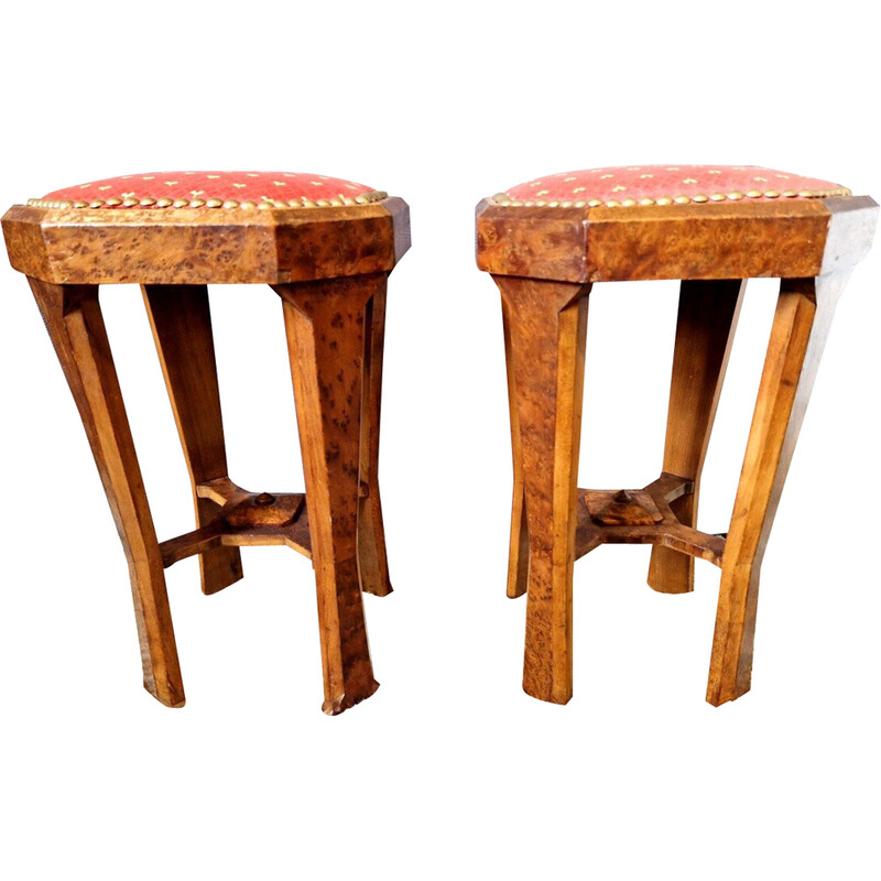 Pair of vintage art deco stools