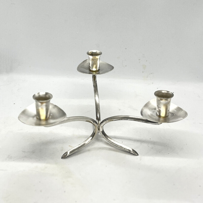 Candelabro vintage de tres brazos, Alemania Años 70