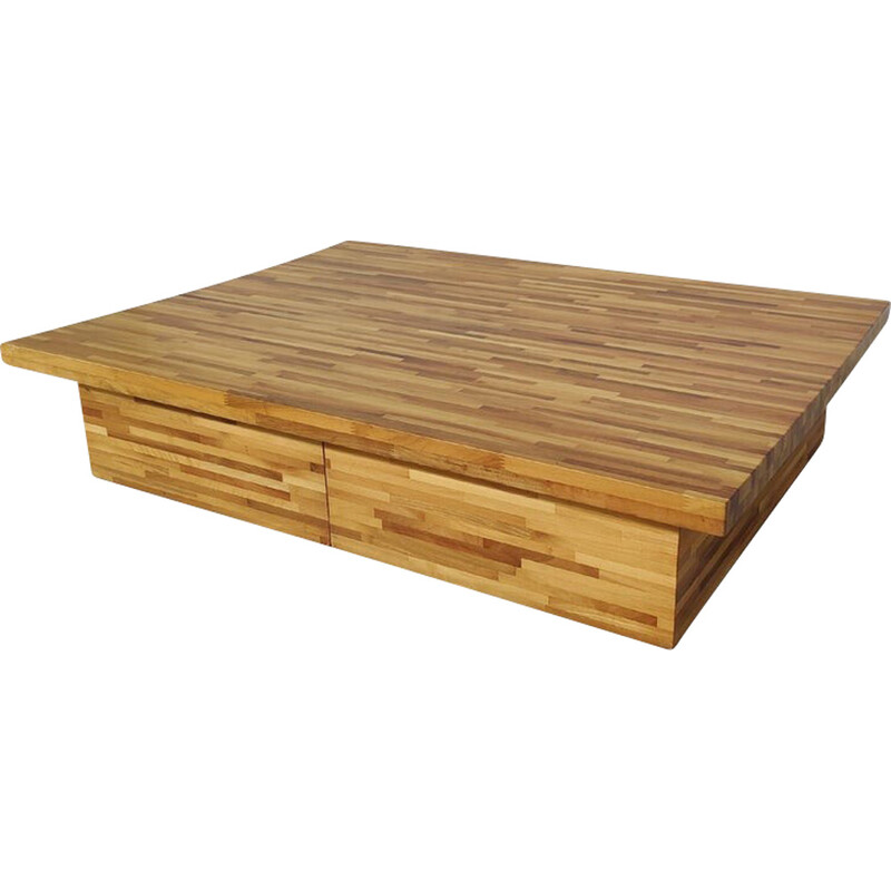 Table basse vintage en bois italienne