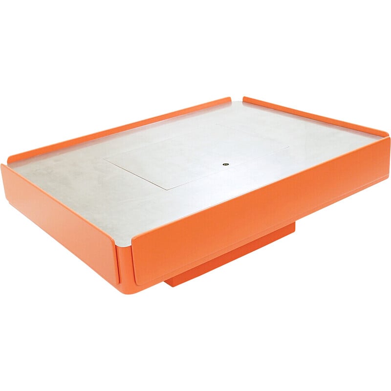 Mesa de centro "Caori" naranja de mediados de siglo de Vico Magistretti