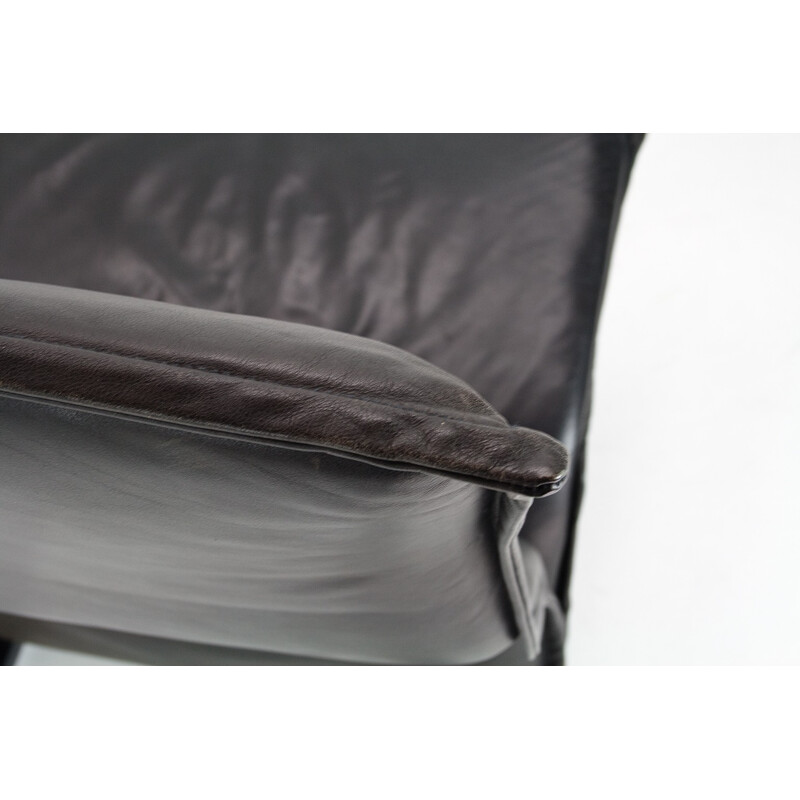 Black leather Concorde F784 lounge chair by Pierre Paulin for Artifort - 1960s